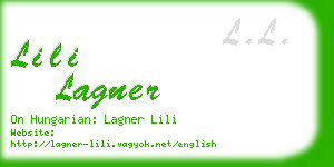 lili lagner business card